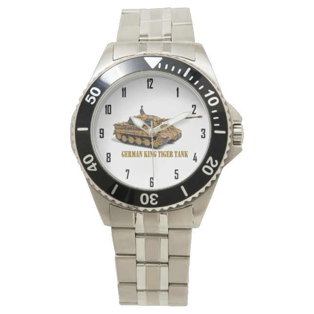 DEUMAN KING TIGER TANK ARMBANDUHR (Vorderseite)