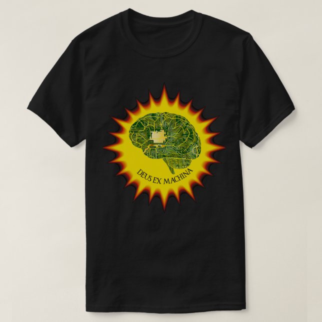 Deus Ex Machina Circuit Board Brain Sun God from T-Shirt (Design vorne)
