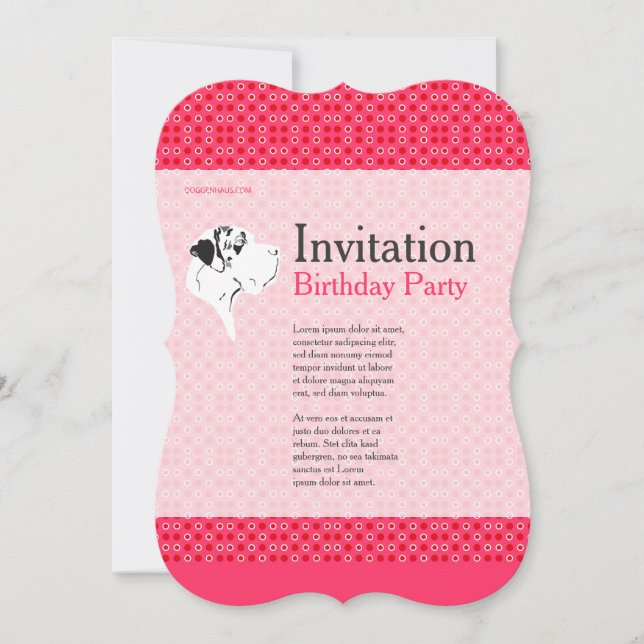 Deutche Doggen Einladung (Vorderseite)