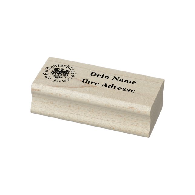 Deutchland fur immer/Schwarzer Adler/Adressstempel Gummistempel (Stempel)