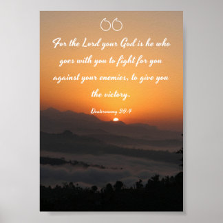 Deuteronomie 20:4 - Bibel Poster