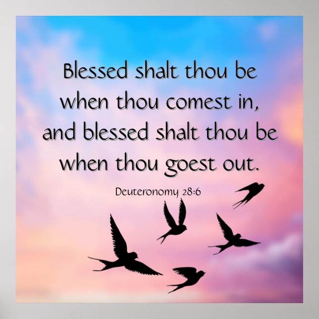 Deuteronomie 28:6 poster (Vorne)