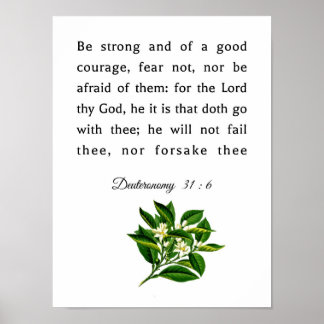 Deuteronomie 31: 6 poster