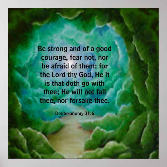 Deuteronomie 31:6 Poster (Vorne)