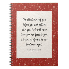 Deuteronomie 31:8 Bibel Verse Bild Notizblock