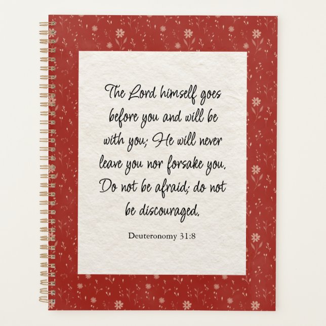 Deuteronomie 31:8 Bibel Verse Bild Planer (Vorderseite)