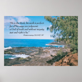 Deuteronomie 32:4 Schrift drucken Poster