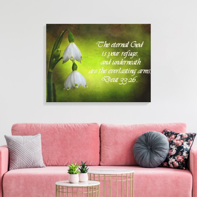 Deuteronomie 33:26 Ewige Zuflucht Inspiration Leinwanddruck (Insitu (Wohnzimmer))