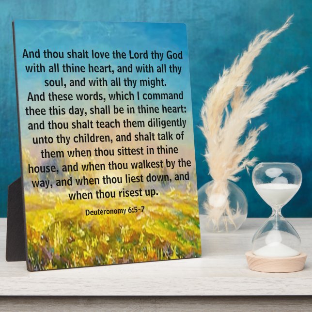 Deuteronomie 6:5-7 fotoplatte (Seite)