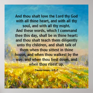 Deuteronomie 6:5-7 poster