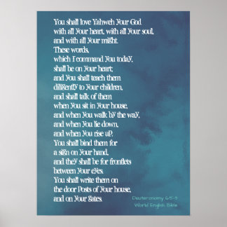 Deuteronomie 6:5-9 - Prioritäten Poster
