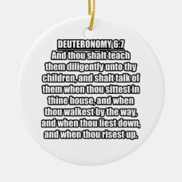 Deuteronomie 6:7 KJV Bibelverse Keramik Ornament