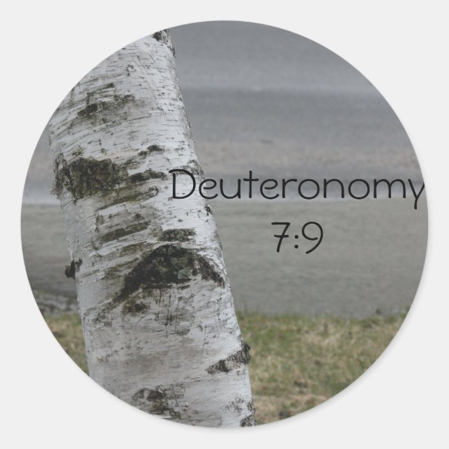 Deuteronomie 7:9 Aufkleber (Vorderseite)