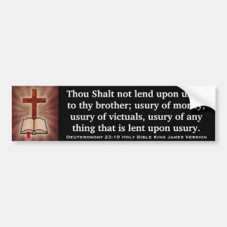 Deuteronomy 23:19 heilige Bibel-König James Autoaufkleber
