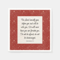 Deuteronomy 31:8 Bible Verse Image Paper Napkin