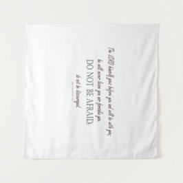 Deuteronomy 31 Do Not Be Afraid, Floral Borders Wandteppich