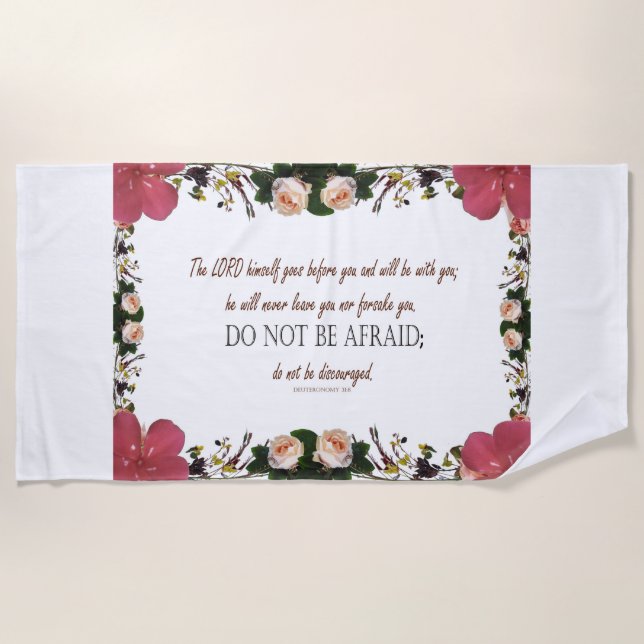 Deuteronomy 31, Do not be afraid Strandtuch (Vorderseite)