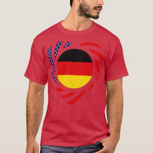 Deutsch-amerikanische multinationale Patrioten-Fla T-Shirt