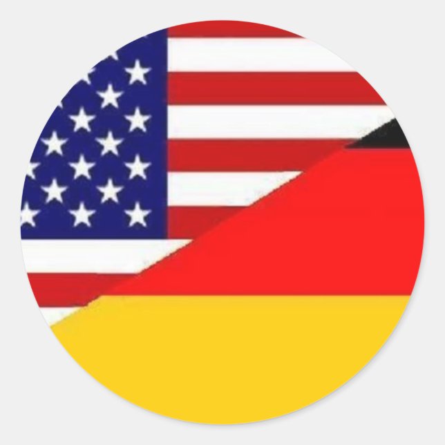 Deutsch-Amerikanischer Freundschaftsaufkleber Runder Aufkleber (Vorderseite)