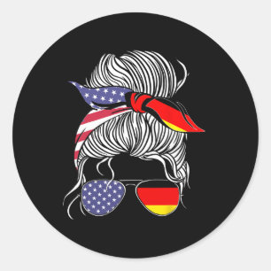 Deutsch-amerikanischer Patriot stolz gewordene Fra Runder Aufkleber