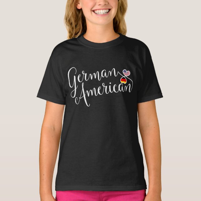 Deutsch-Amerikanischer T - Shirt für Herzklopfe (Vorderseite)