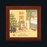 DEUTSCH CHRISTMAS ERINNERUNGSKISTE<br><div class="desc">DEUTSCHE DEUTSCH CHRISTMAS: ZWEI KINDER SCHLAFEN ANGELN CHRISTMAS BAUM MIT KANDLES</div>