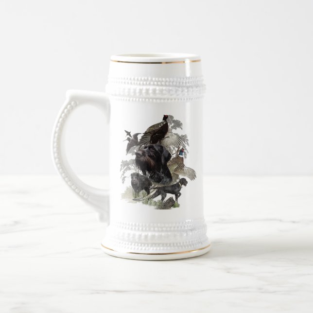 Deutsch Drahthaar Bierglas (Links)