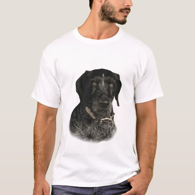 Deutsch Drahthaar, ein fantastischer Fasan und Wac T-Shirt (Vorderseite)