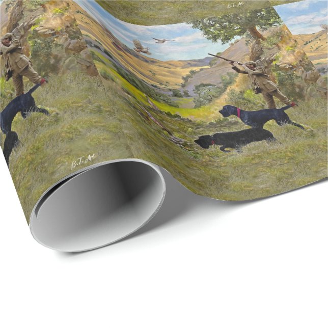 Deutsch Drahthaar Geschenkpapier (Rolleneckpunkt)