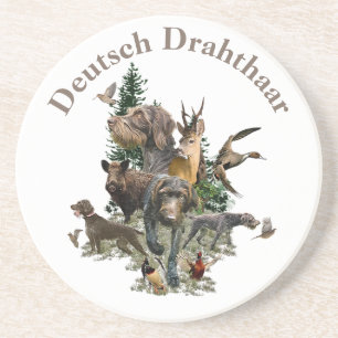 Deutsch-Drahthaar Getränkeuntersetzer