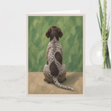 Deutsch Drahthaar Hund Beileidskarte