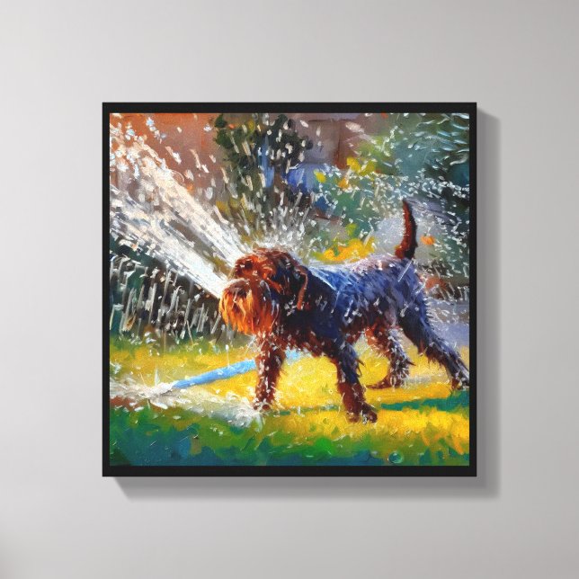 Deutsch Drahthaar Hund Leinwanddruck (Vorderseite)