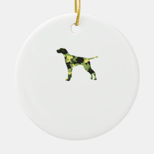 Deutsch Drahthaar _ Hund Tarnung Silhouette Keramik Ornament