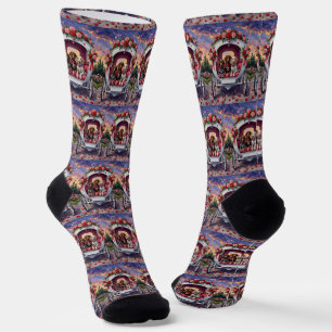 Deutsch Drahthaar Hund Valentinstag  Socken