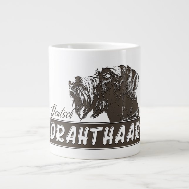 Deutsch Drahthaar Jumbo-Tasse (Vorderseite)