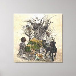 Deutsch Drahthaar Leinwanddruck