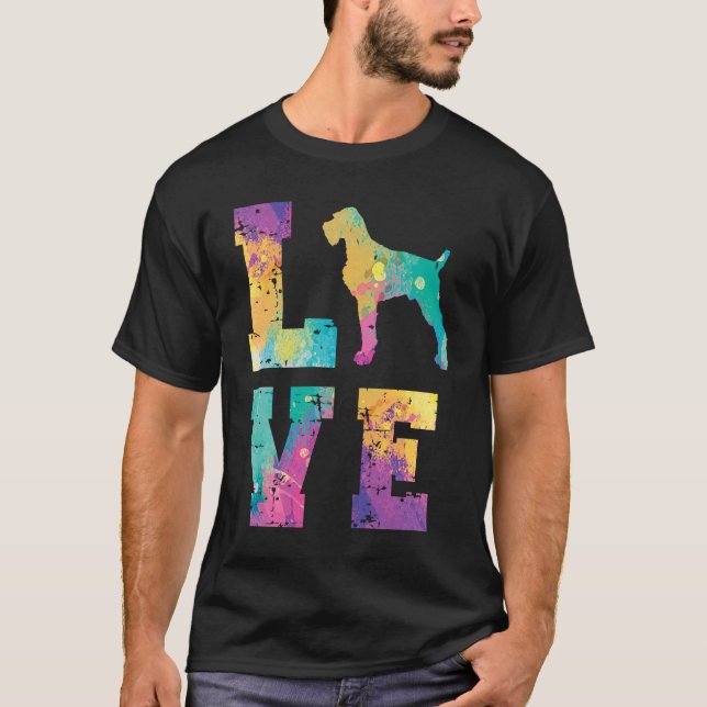 Deutsch Drahthaar Liebe T-Shirt (Vorderseite)
