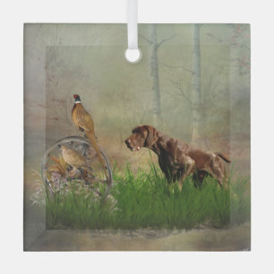 Deutsch-Drahthaar  Ornament Aus Glas