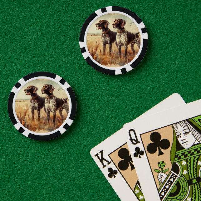 Deutsch Drahthaar Pokerchips (Pokertisch (doppelt))