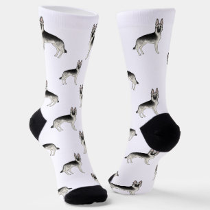 Deutsch Drahthaar Schäferhund Süßer GSD Hund Muste Socken