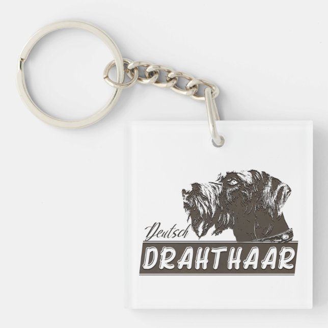 Deutsch Drahthaar Schlüsselanhänger (Vorderseite)