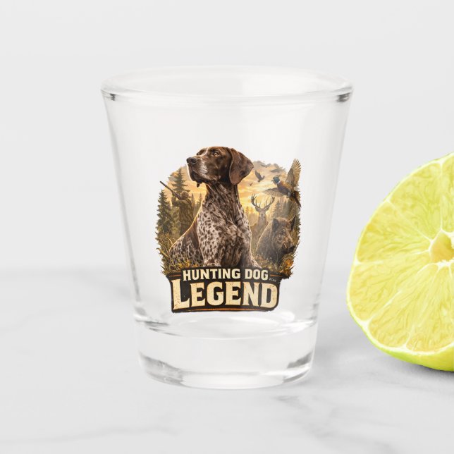 Deutsch Drahthaar Schnapsglas (Vorderseite)