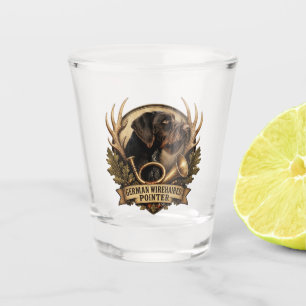 Deutsch Drahthaar Schnapsglas