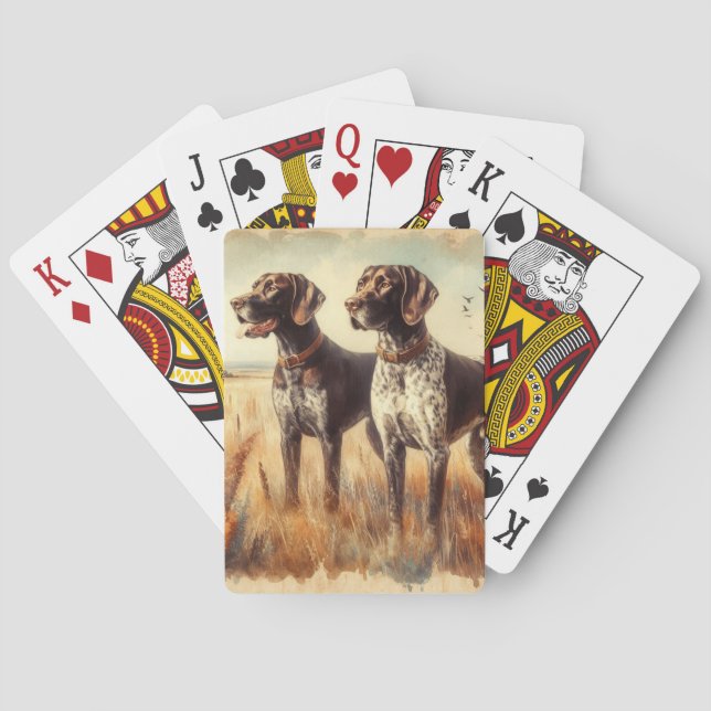 Deutsch Drahthaar Spielkarten (Rückseite)