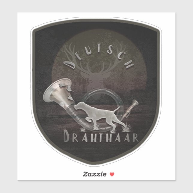 Deutsch Drahthaar Sticker (Blatt)
