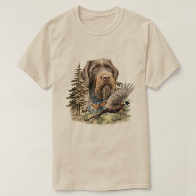 Deutsch Drahthaar T-Shirt (Design vorne)