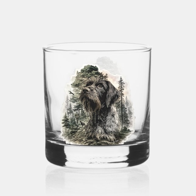 Deutsch Drahthaar Whiskyglas (Vorderseite)