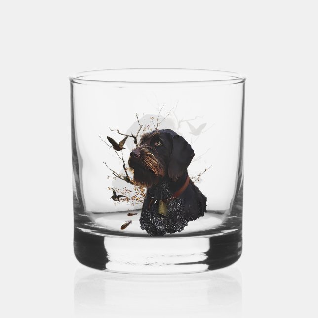 Deutsch Drahthaar Whiskyglas (Vorderseite)