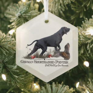 Deutsch Drahthaar, ZACHAR  Ornament Aus Glas