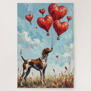 Deutsch Drahthaarpointer Valentinstag Herz